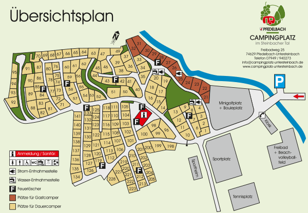  Plan des Campingplatz 